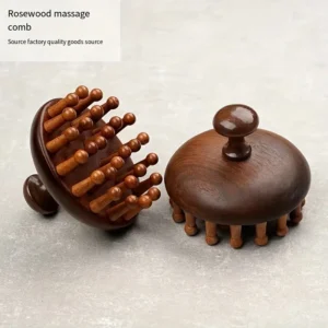 Handcrafted Rosewood Scalp Massager for hair growth