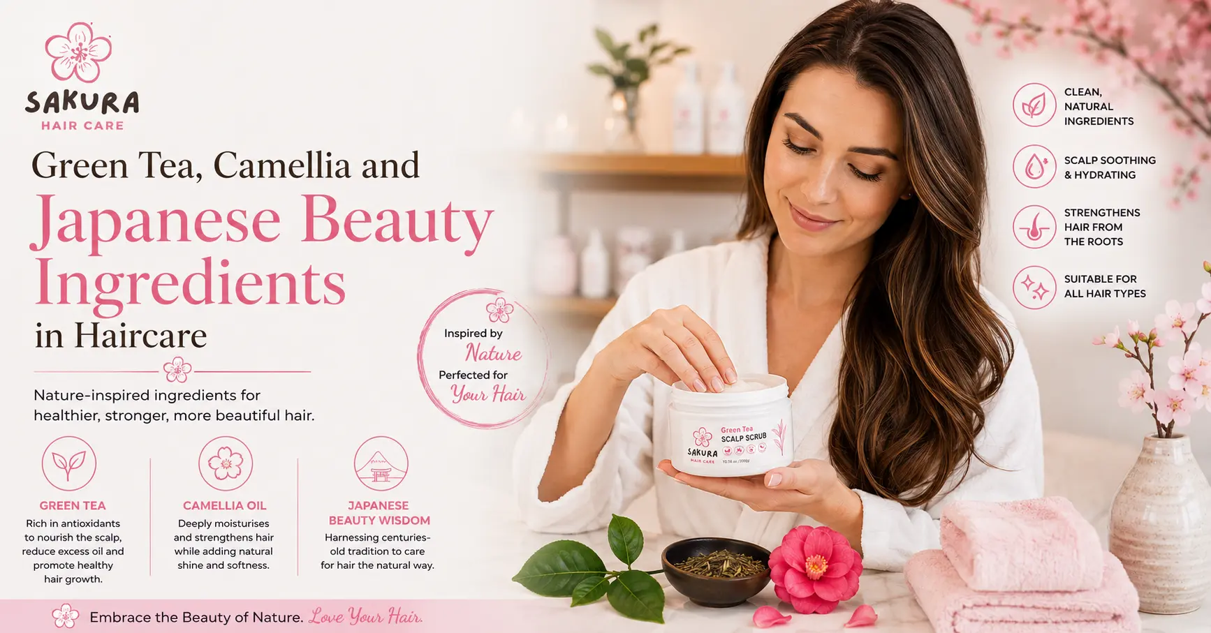 Green Tea, Camellia and Japanese Beauty Ingredients in Haircare